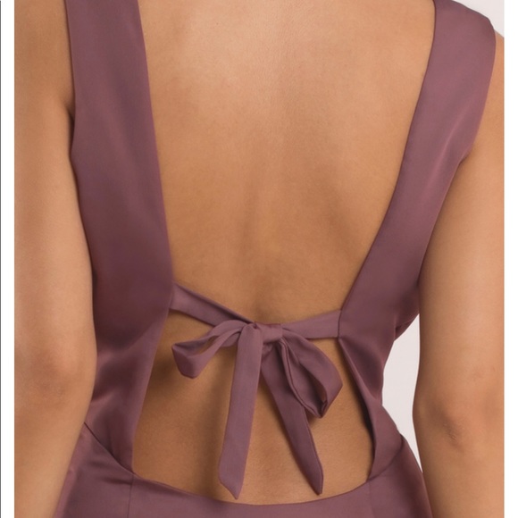 Mauve Low Back Maxi Dress - Picture 4 of 5